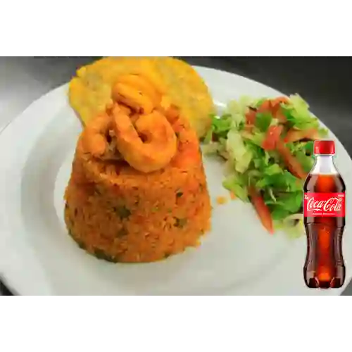 Combo Arroz con Camarones + Coca Cola Original 400 ml