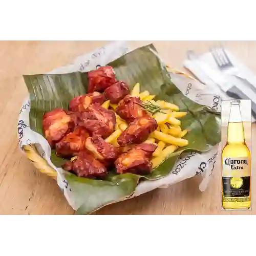 Combo Costillas de Cerdo Ahumadas + Corona 330 ml