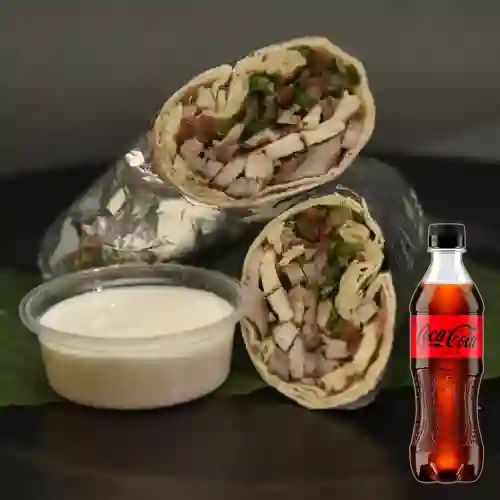 Combo Shawarma de Pollo Personal +Cocacola ZERO 400ml