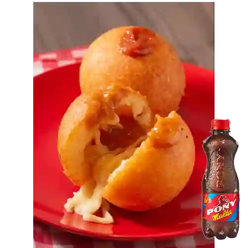Combo Buñuelo Relleno Queso&Bocadillo + Pony Malta 350ml
