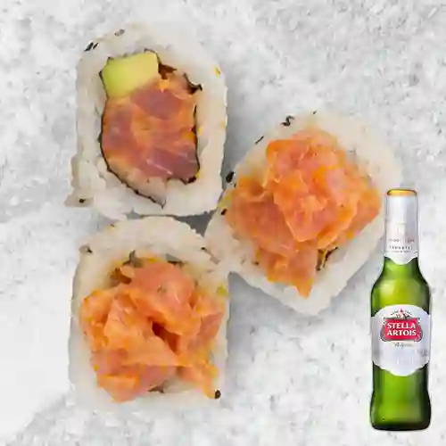 Combo Sushi Atún Picante + Stella Artois Bot. 330ml