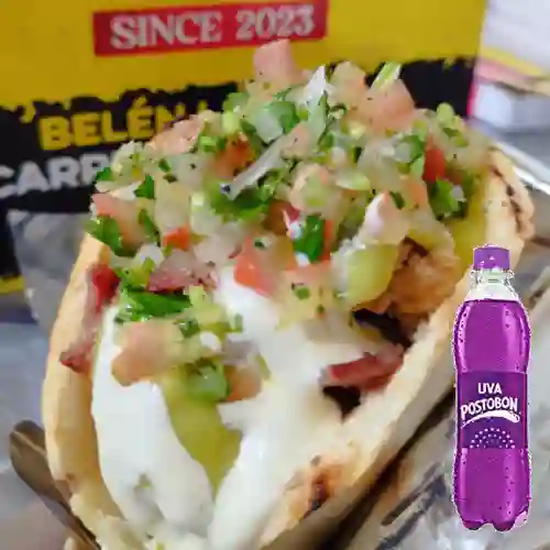 Combo Arepa Mexicana + Uva Postobon 250 ml