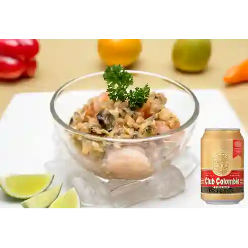 Combo La Famosa Bomba + Cerveza Club Colombia