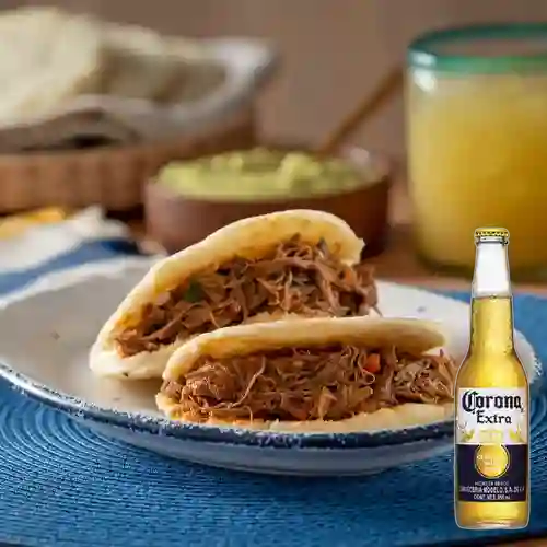 Combo Arepa Quinterito + Corona Extra 355 ml