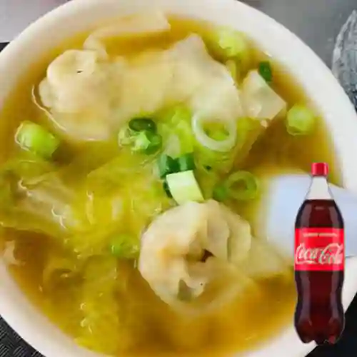 Combo Sopa de Wanton + Coca Cola 600Ml