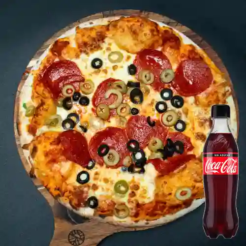 Combo Pizza Diavola + Coca-Cola Sin Azúcar 500 ml