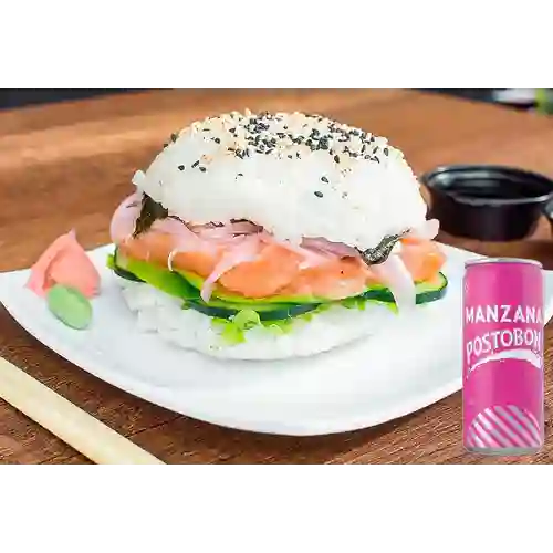 Arma Tu Hamburguesa de Sushi +Postobón Manzana 269 ml