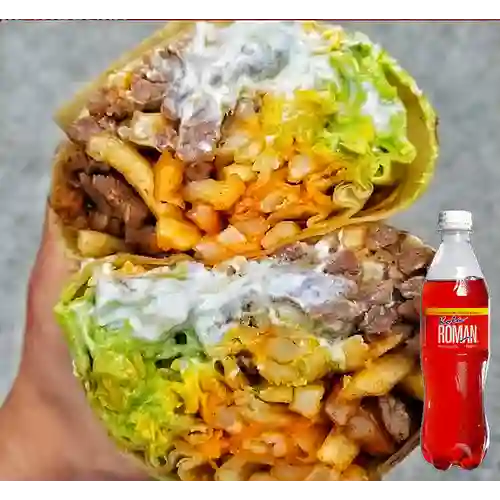 Combo Burrito Al Pastor + Kola Roman 400 ml