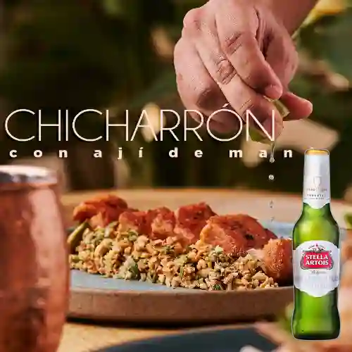 Combo Chicharrón c/ Ají Maní + Stella Artois Bot. 330ml