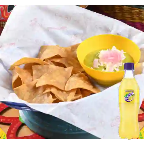 Combo Totopos + Guacamole + Quatro Original 400ML
