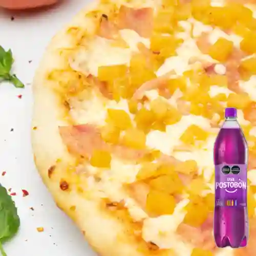 Combo Pizza grande hawaiana + Uva Postobon 1.5 L