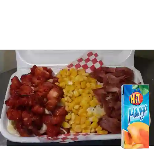Combo Salchicostillas + Jugo Hit Mango 200 ml