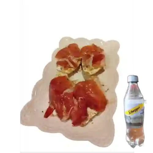 Combo Montadito Toledo + Soda Schweppes 400Ml