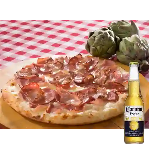 Combo Pizza de Carnes + Corona Extra 355 ml