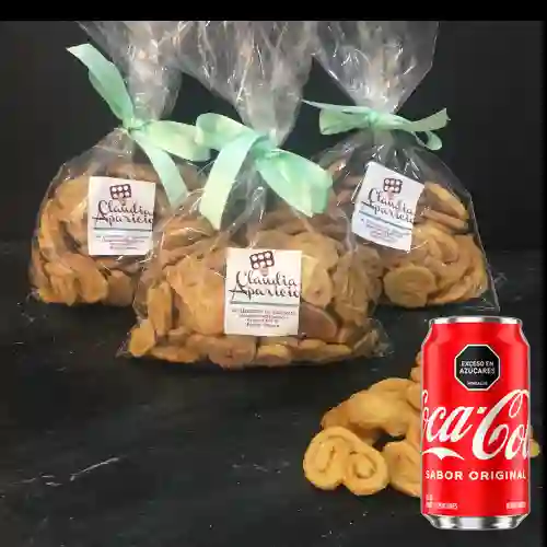 Mini Corazones de Hojaldre 1/4lb +CocaCola Org 330ml