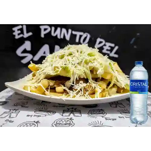 Combo Salchichoripollo + Agua Cristal