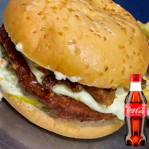 Combo Hamburguesa de Queso y Tocineta + Coca Cola Original 250ML