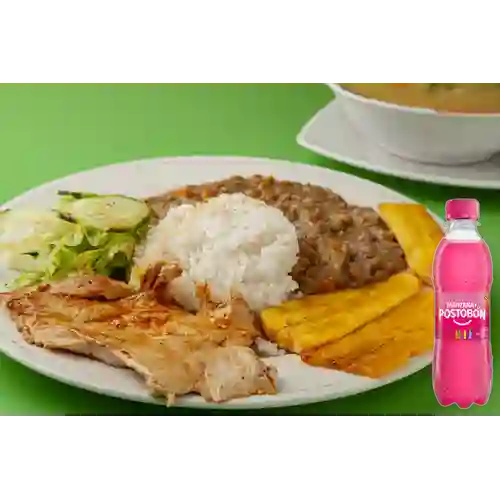 Almuerzo Casero Miercoles +Postobón Manzana 250ml