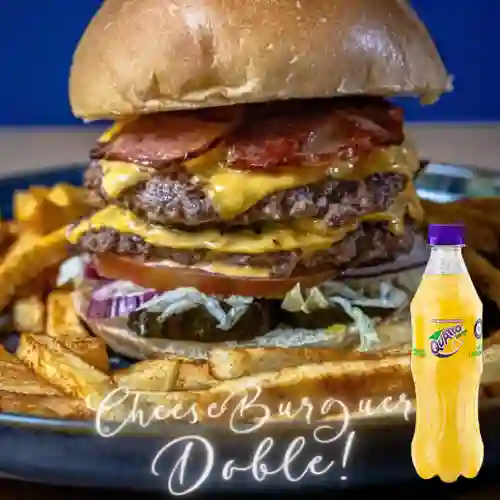 Combo Hamburguesa Doble + Quatro Original 400ML