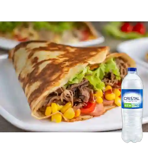Combo Crepe Especial de Carne + Cristal Sin Gas 500 ml