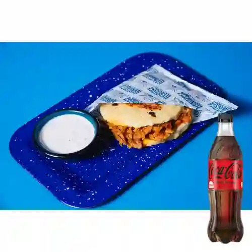 Combo Arepa Llenita de Carne + Coca Cola Zero
