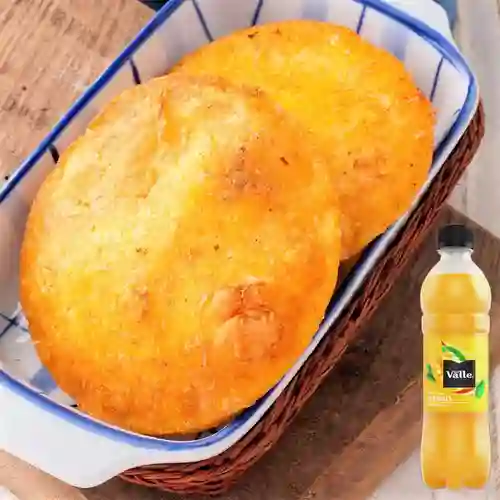 Combo Arepa de Huevo y Carne + Del Valle Mango 500 ml