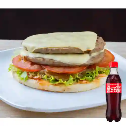 Combo Hamburguesa en Arepa Doble + Cocacola Orig 400 ml