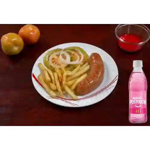 Combo Salchicha Suiza + Postobón Manzana 300 ml