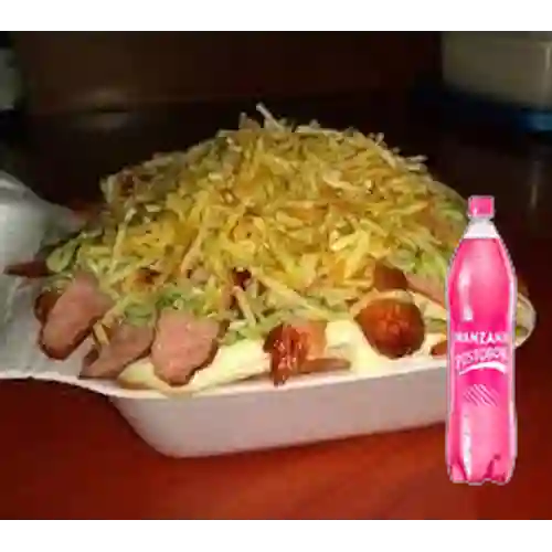 Combo Salchipapa XXXL + Postobón Manzana 1.5 L