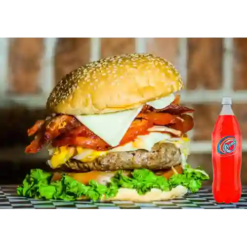 Combo Hamburguesa Multifamiliar + Premio 1.75 l