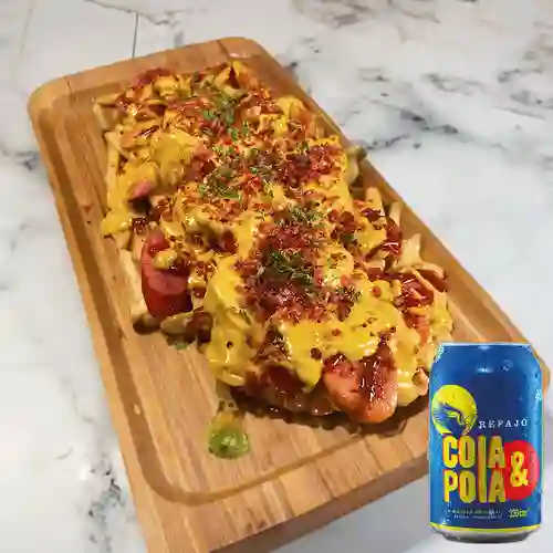 Combo Salchipapas Cheveronga 2 + Refajo Cola&Pola 330ml