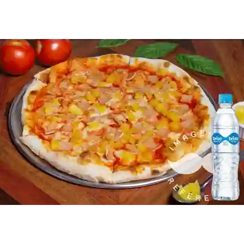Comb pizza personal hawaiana+ agua brisa