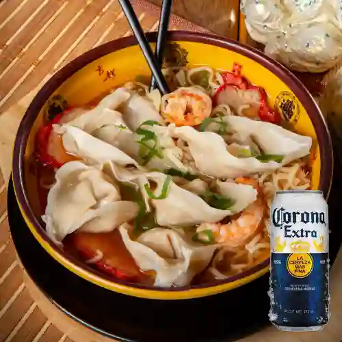 Combo Sopa Wontón Mein c/Fideos + Corona Extra 473ml
