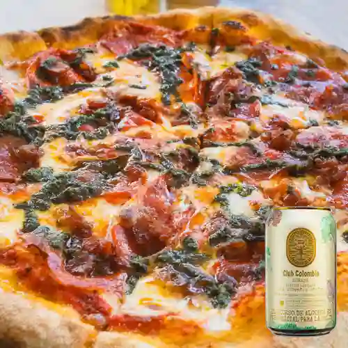 Combo Pizza la Secreta + Club Colombia Dorada 330 ml