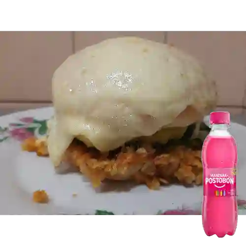 Combo Hamburguesa Gratinada + Manzana 250 ml