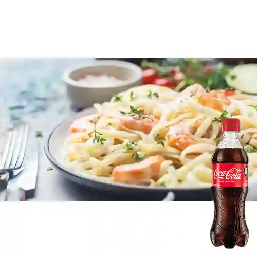 Alfredo Clásica c/ Camarones +Cocacola Org 400ml
