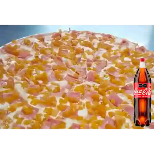 Combo Pizza Hawaiana Médium +Cocacola Orig 1.5 Lt