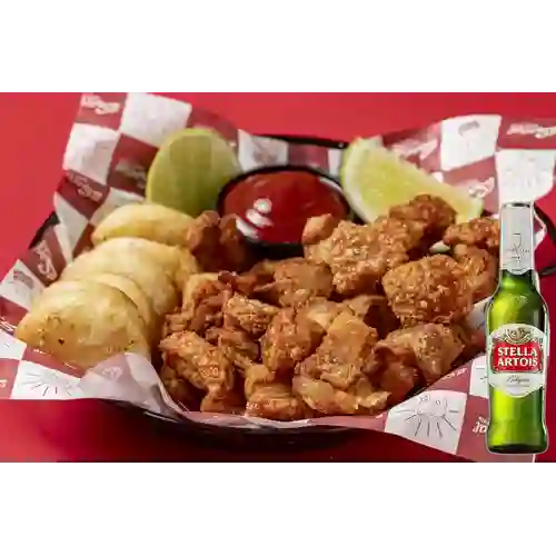 Combo Chicharrón el Social + Stella Artois 335ml