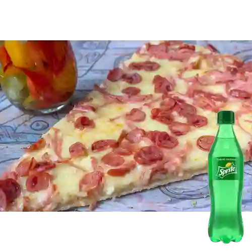 Combo Pizza Carnes + Sprite Original 400Ml