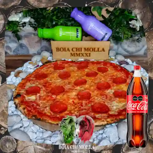 Pepperoni - 41Cm - 8Porciones +Cocacola Org 1.5l