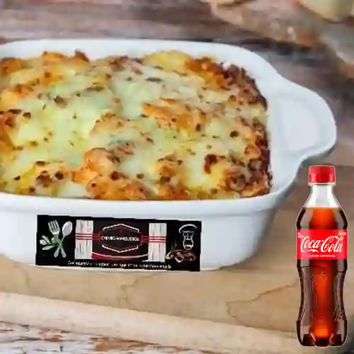 Combo Lasagna Mixta + Coca-cola Sabor Original 400ml.