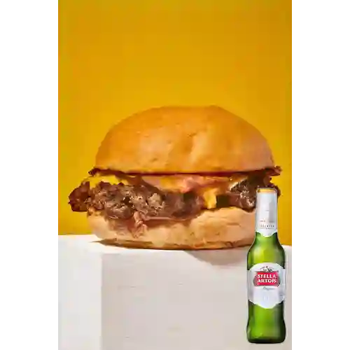 Combo Bacon Cheeseburger + Stella Artois Bot. 330ml