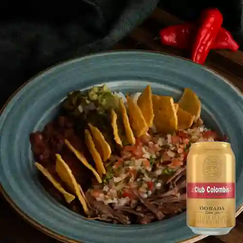 Combo Bowl Mexicano + Club col. Dorada Lta 330ml