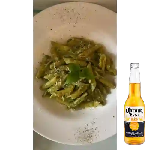 Combo Penne Al Pesto + Corona 330 ml