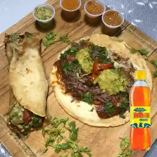 Combo Burrito de Birria + Colombiana 250 ml