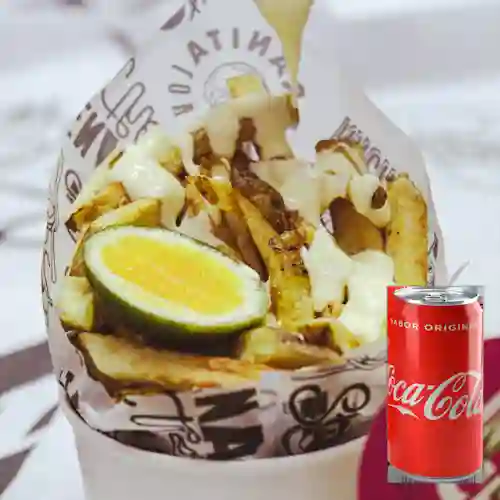 Combo Papas con Mayonesa + Coca Cola 235ml