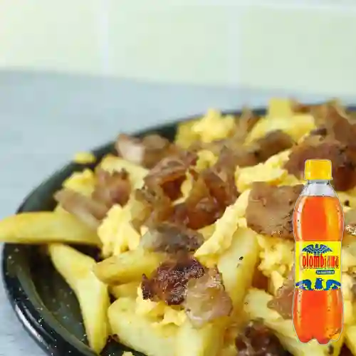 Combo Papas Cheese And Bacon + Colombiana 350 ml