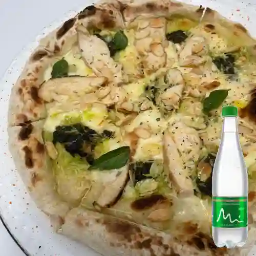 Combo Pizza de Pesto + Manantial Con Gas 600ML