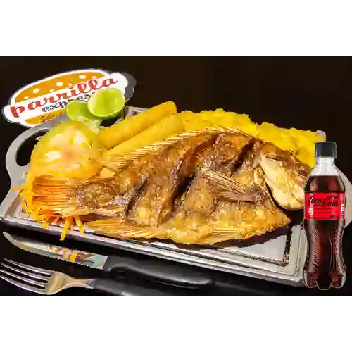 Combo ¡Mojarra Frita! + Coca Cola Sin Azúcar 400 ml