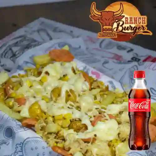 Combo Salchipapa Mega + Coca Cola Original 400 ml
